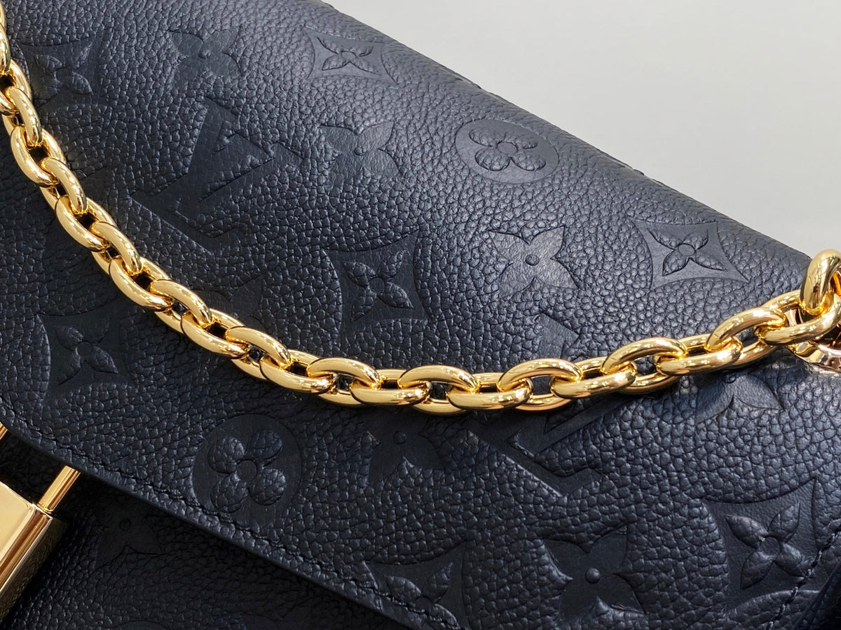 LV Anytime Flap Bag 29.5cm Black Calfskin