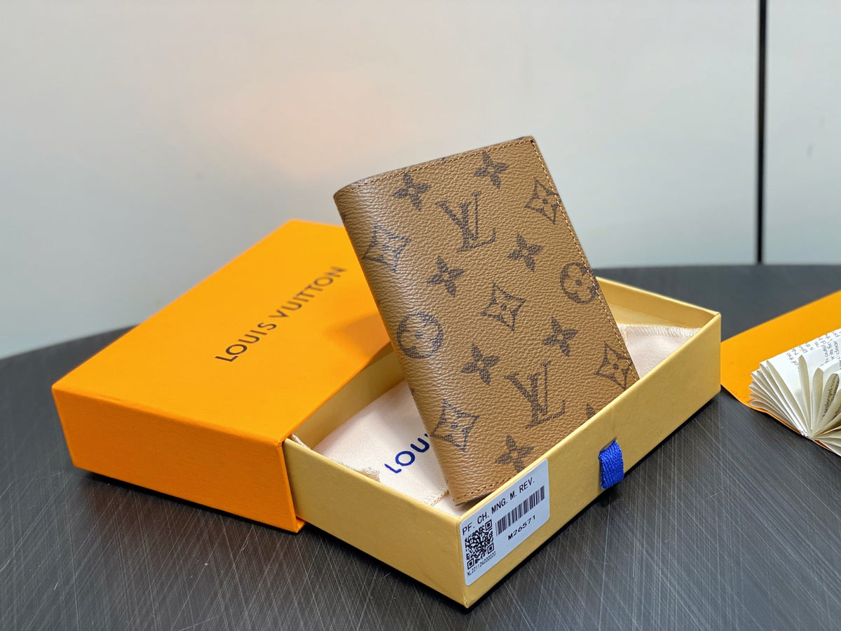 LV Passport Cover Monogram Reverse Canvas
