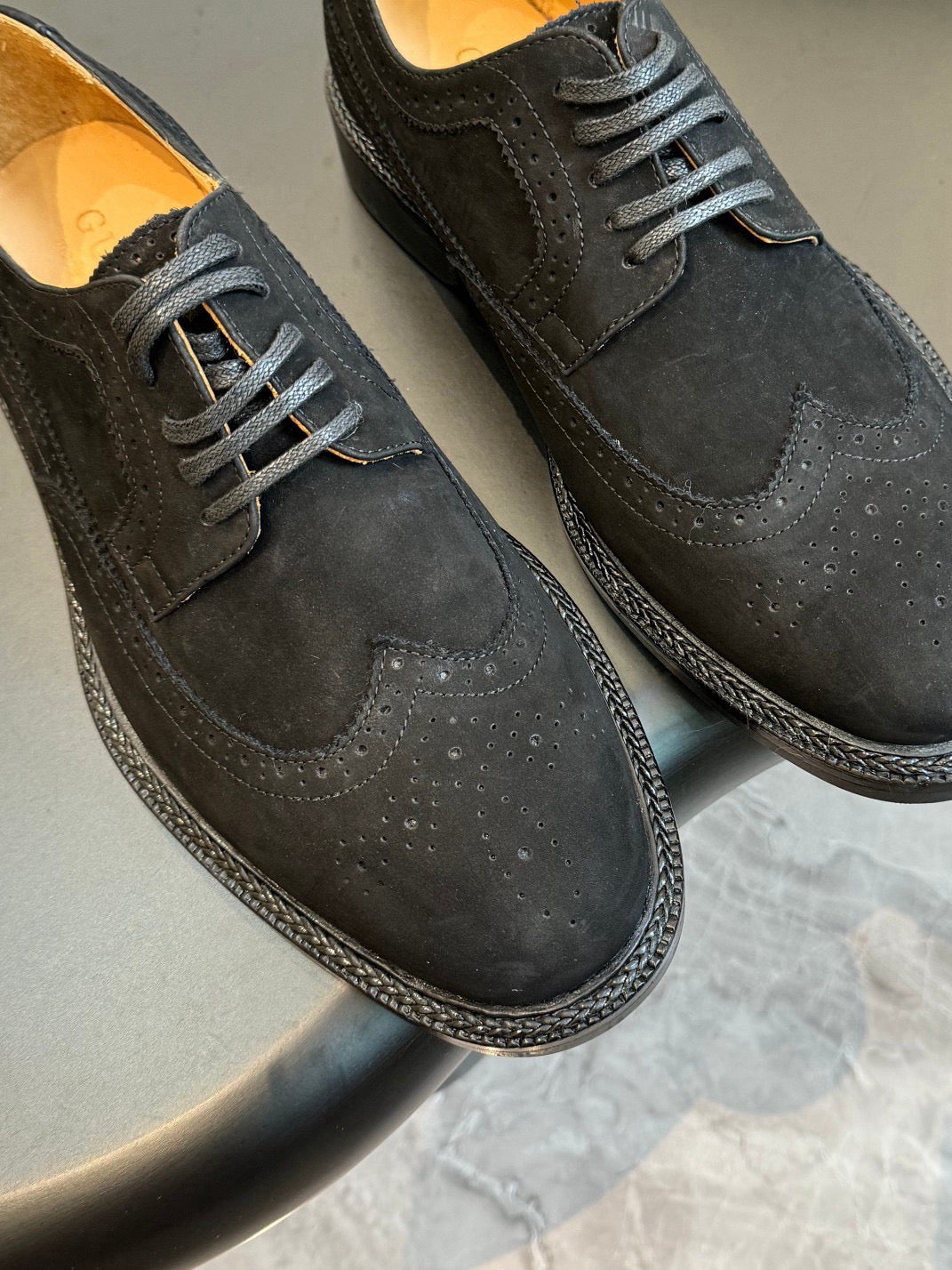 GG Men's Dress Shoe Black Suede 559324