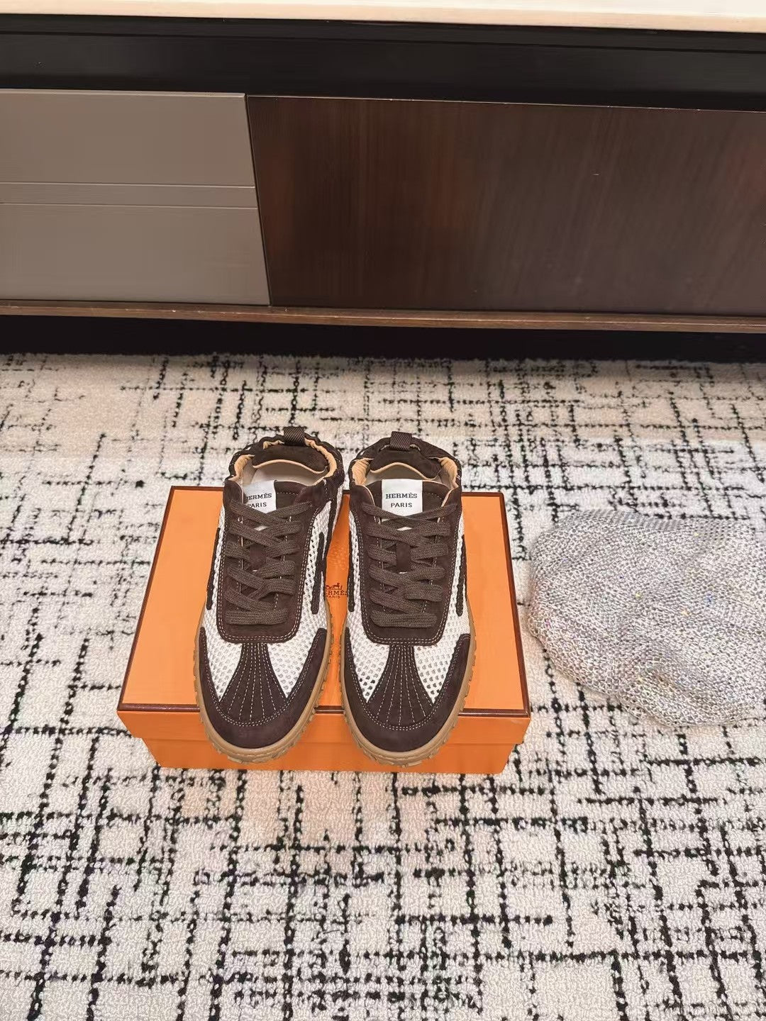 HM 25 Jet Sneaker Brown Mesh Cowhide 318022