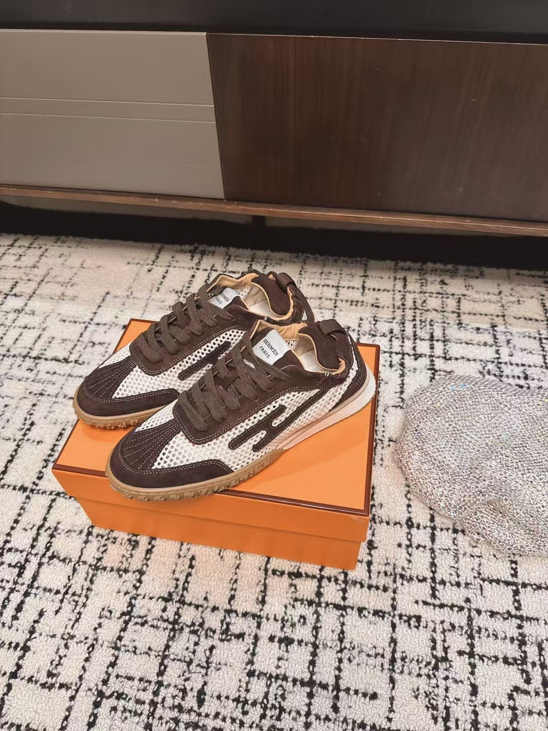 HM 25 Jet Sneaker Brown Mesh Cowhide 318022