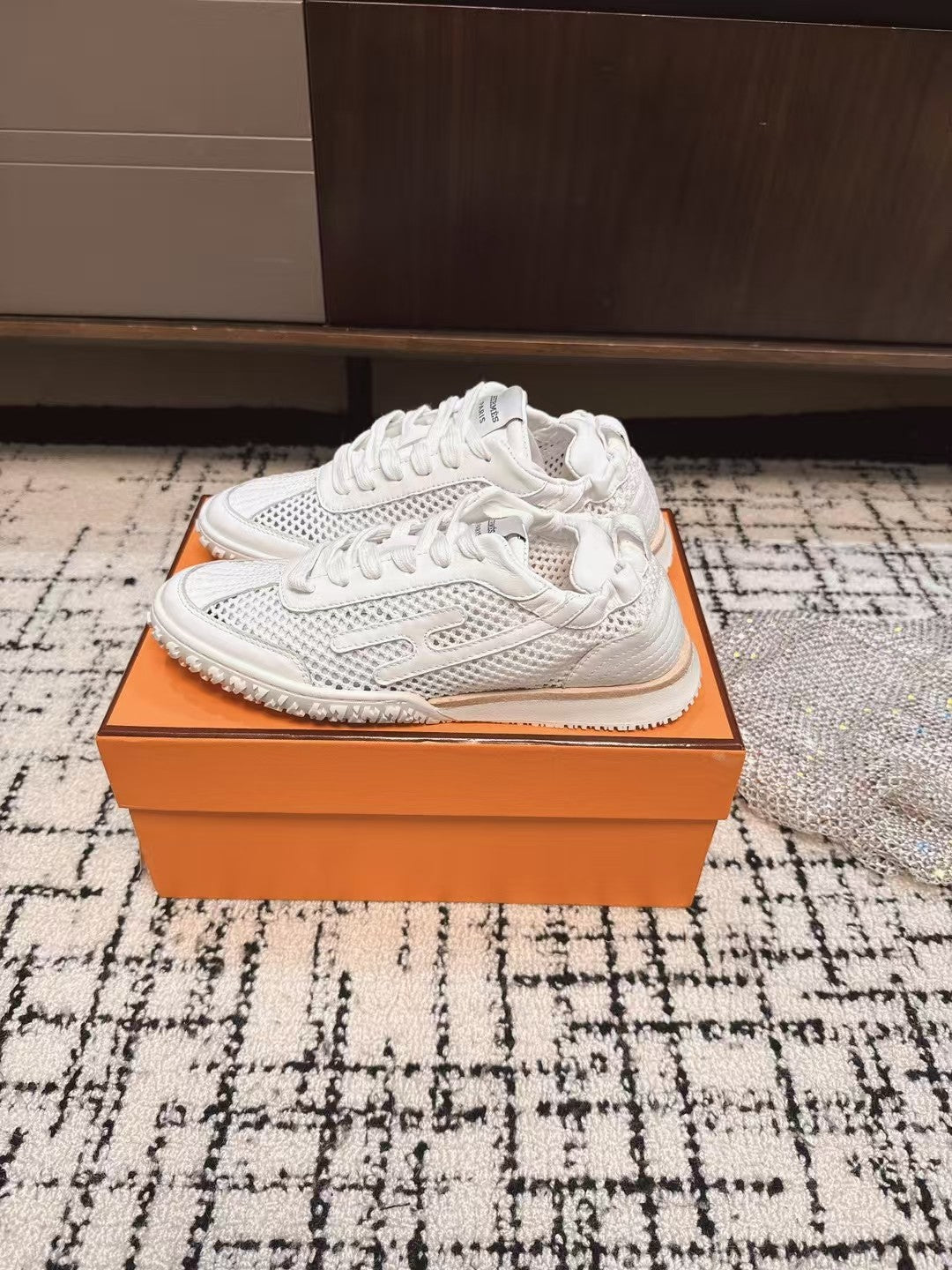 HM 25 Jet Sneaker White Mesh Cowhide 318023