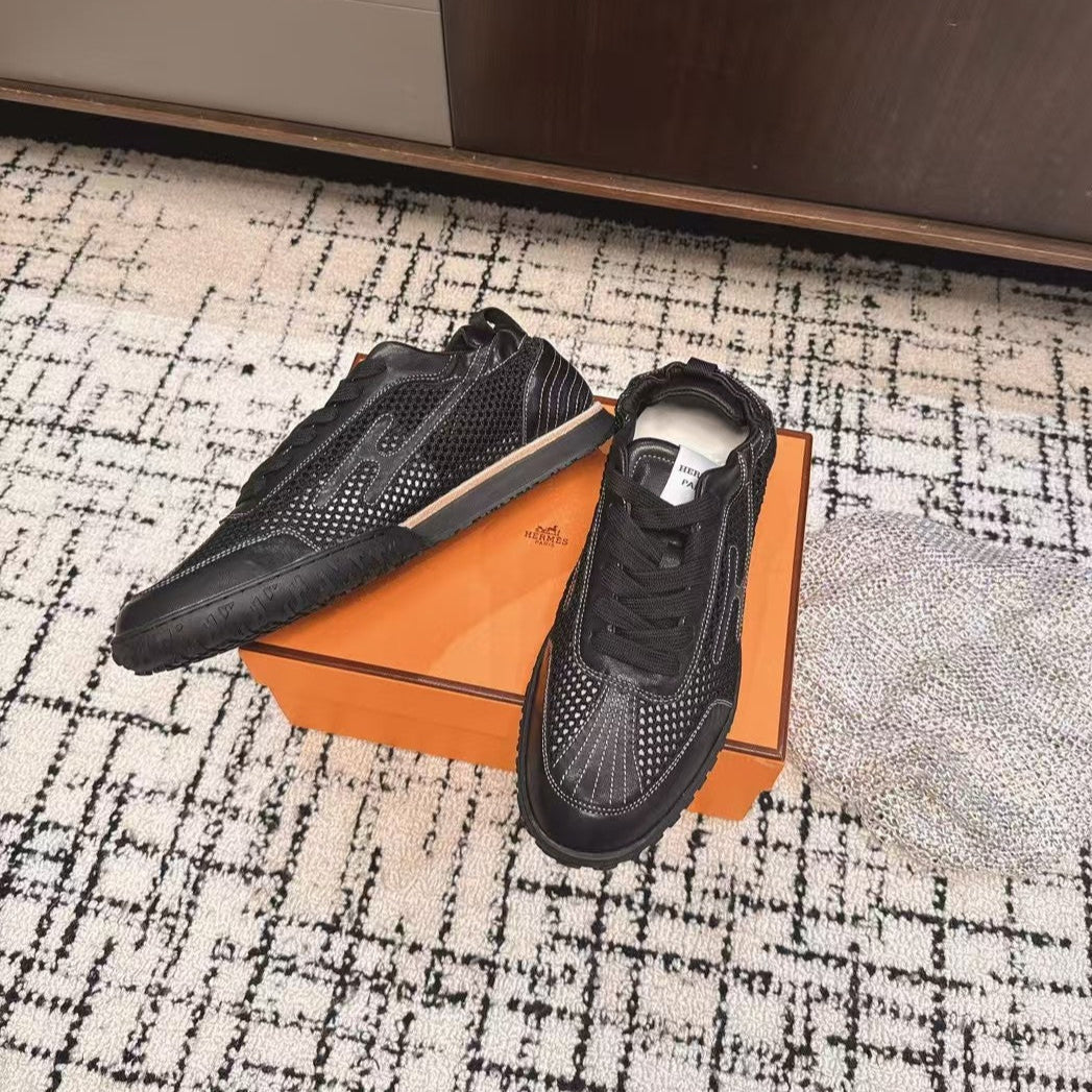 HM 25 Jet Sneaker Black Mesh Cowhide 318024