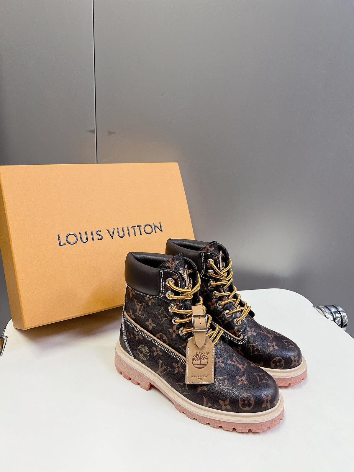 LV x Timberland 6-In Ankle Boot Dark Brown Monogram Cowhide