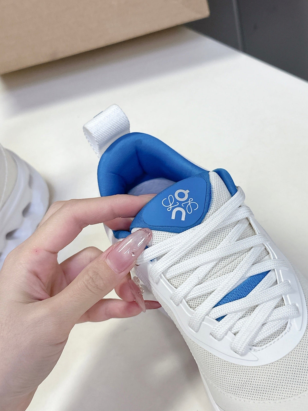 Loewe x On Cioudtilt White Blue Sneaker Mesh Rubber