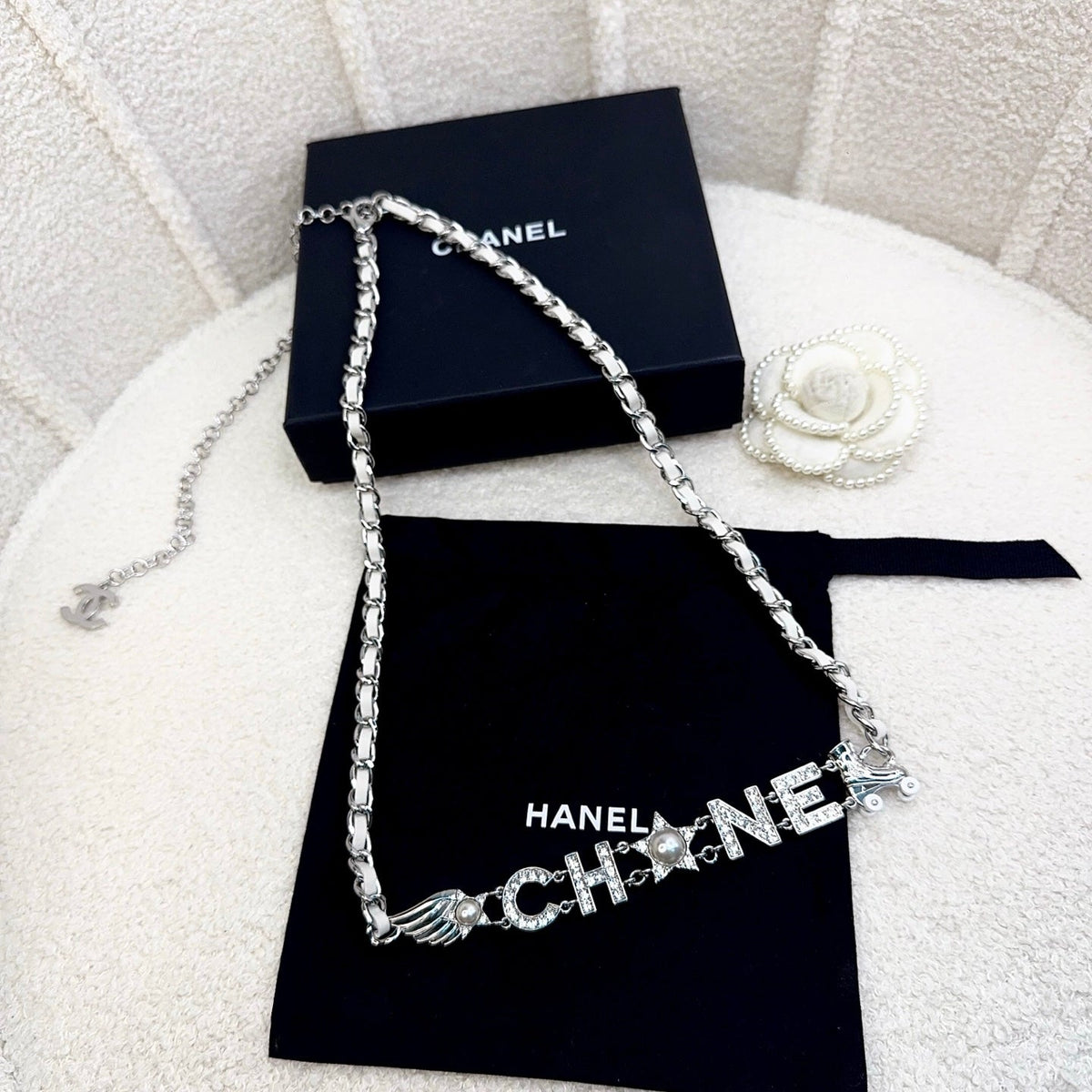 Chanel 2026 Crystal CC Logo Waist Chain Belt 219665