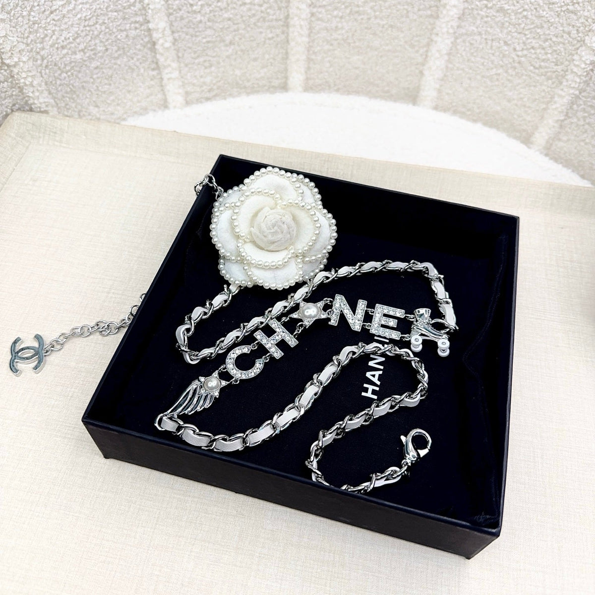 Chanel 2026 Crystal CC Logo Waist Chain Belt 219665