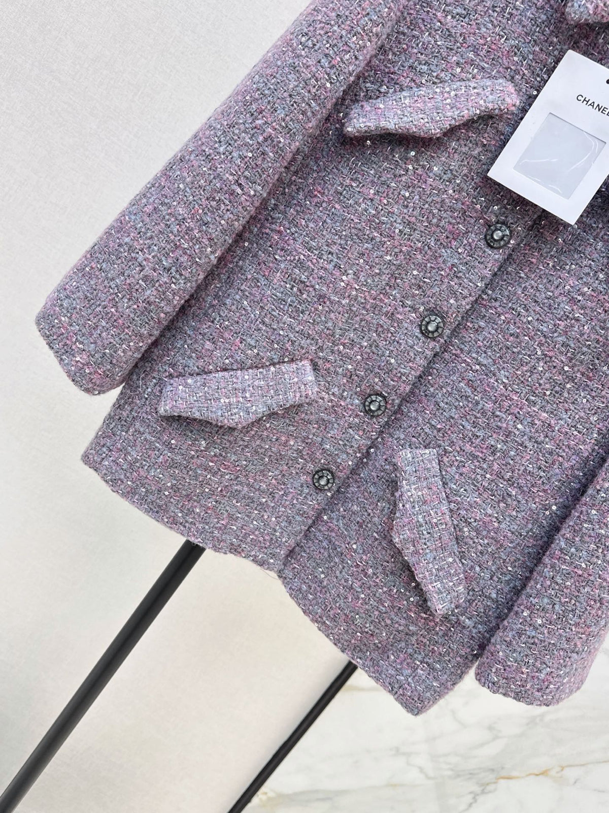Chanel 2026 Sequins Jacket Purple Tweed