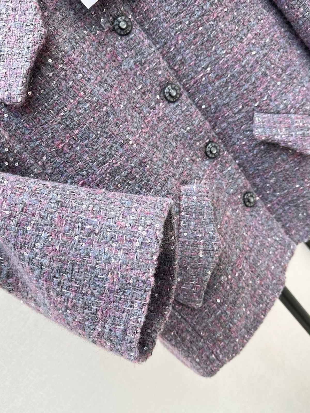 Chanel 2026 Sequins Jacket Purple Tweed