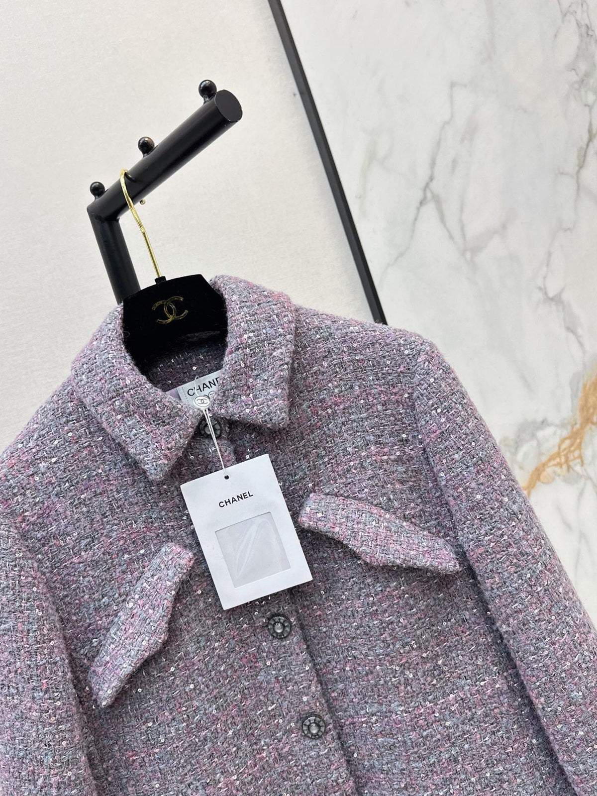 Chanel 2026 Sequins Jacket Purple Tweed