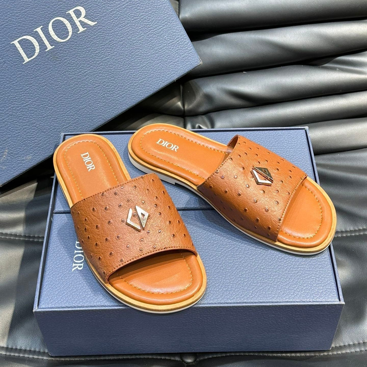 CD ALIAS SUMMER SLIPPER TIGER CALFSKIN