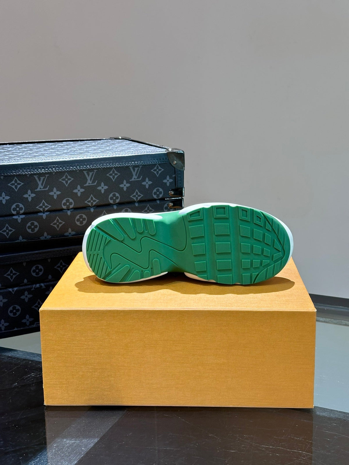 NEO RUN AWAY SNEAKER WHITE MIX GREEN CALFSKIN