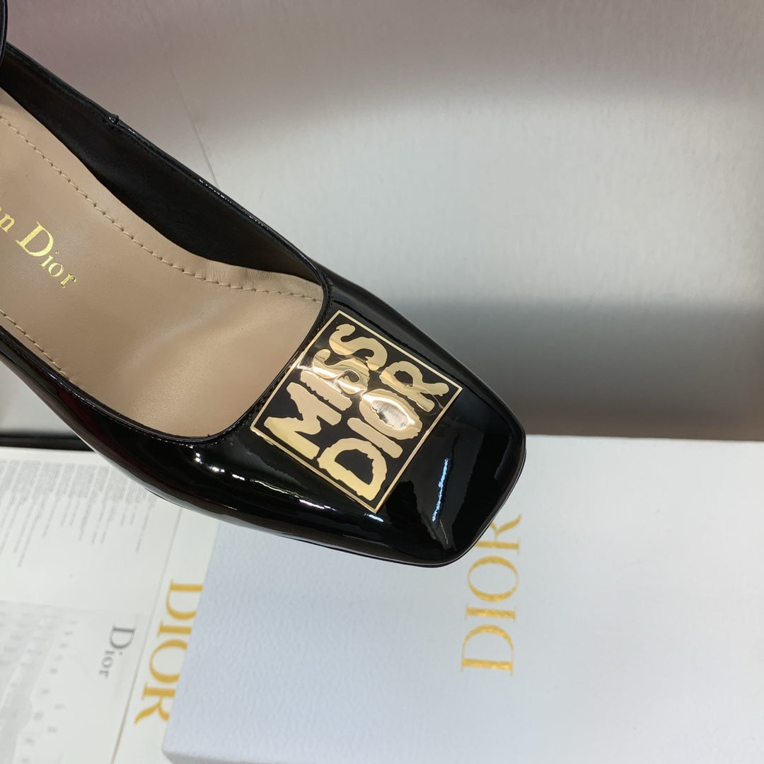 CD Miss Dior Pump 85mm Glossy Black Cowhide