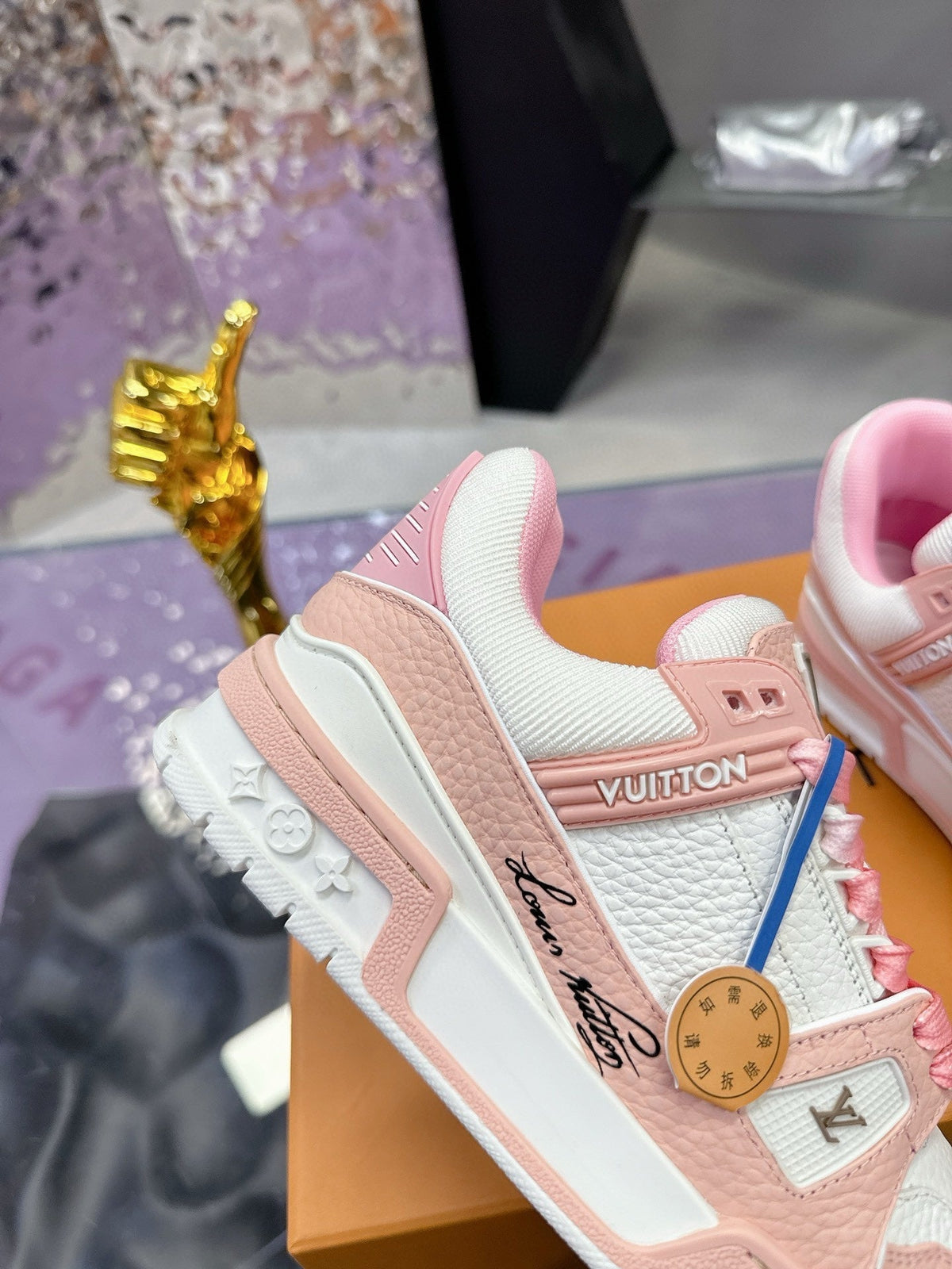 LV Trainer Sneaker Pink Cowhide