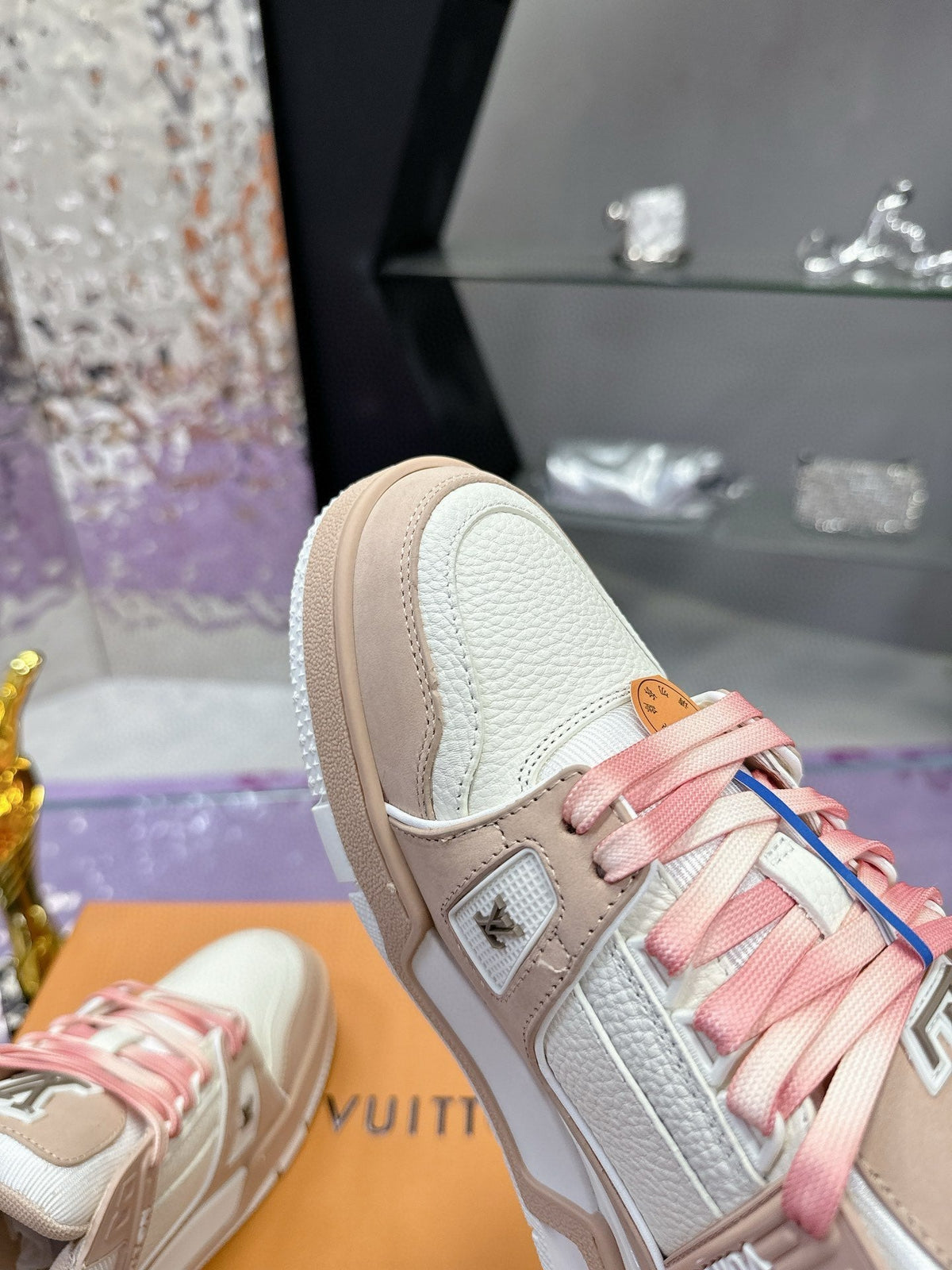 LV Trainer Sneaker Light Brown WhiteCowhide