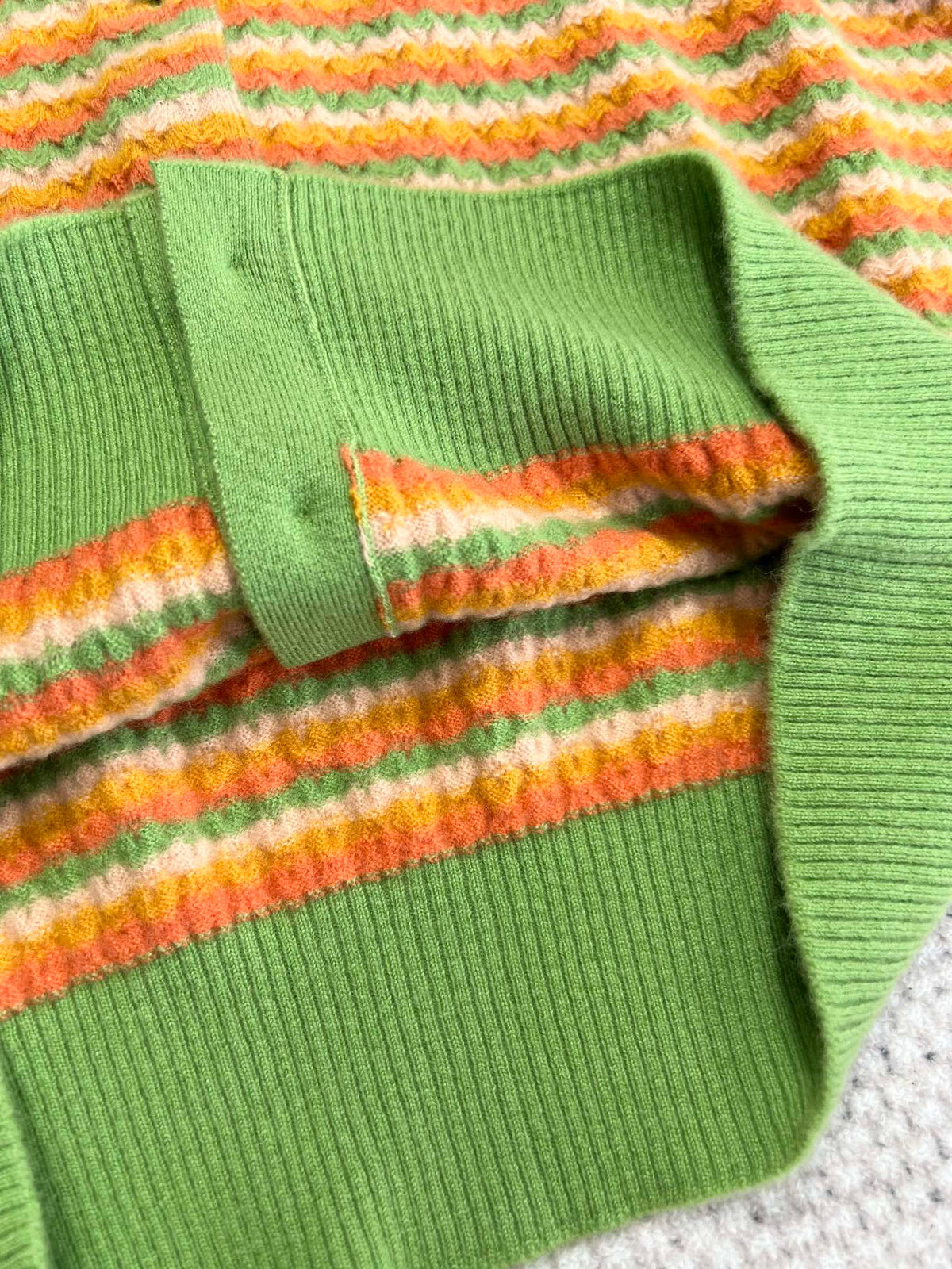 CC Short Cardigan Multicolor Wool Cashmere