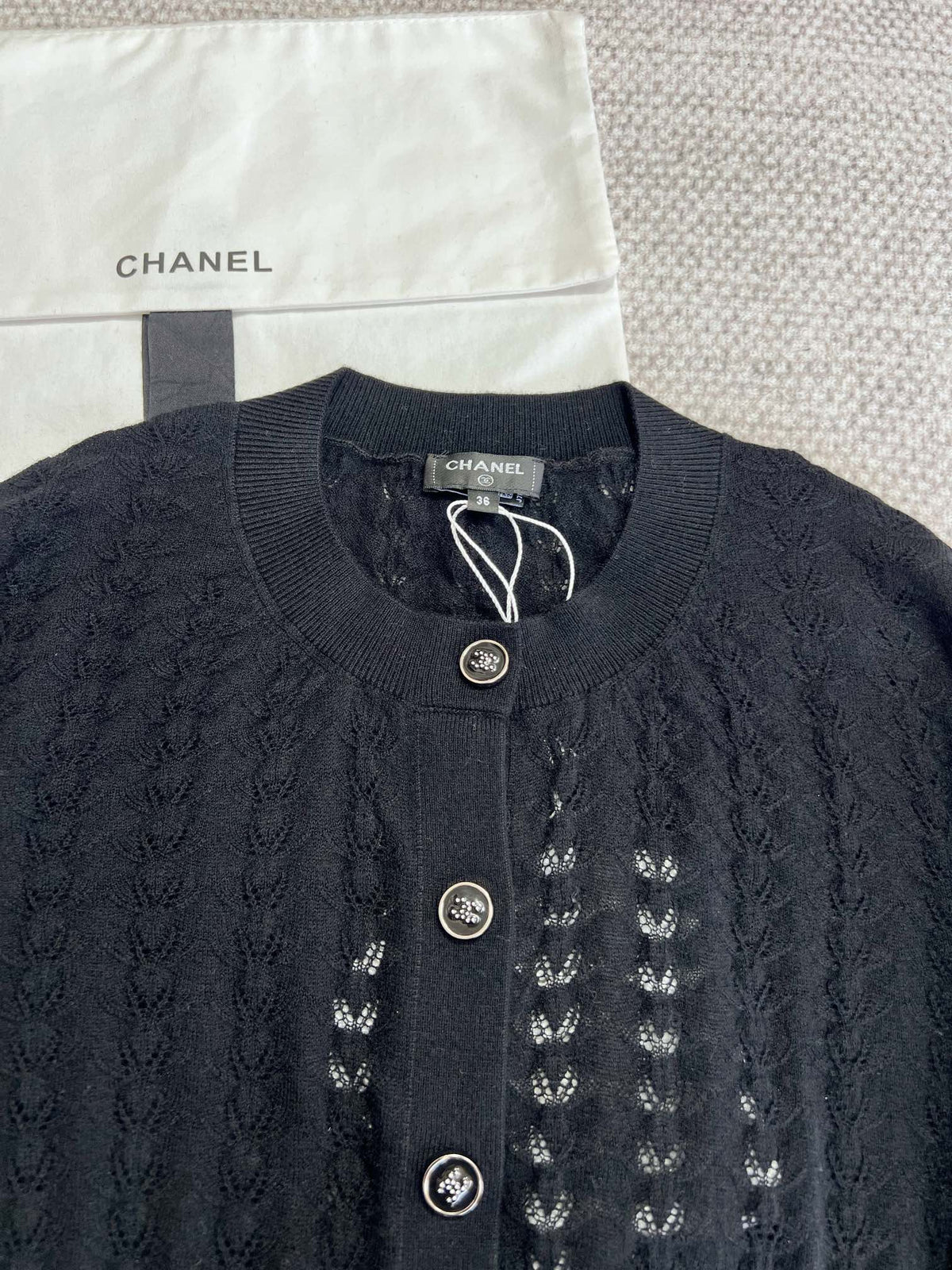 CC Cardigan Black Wool