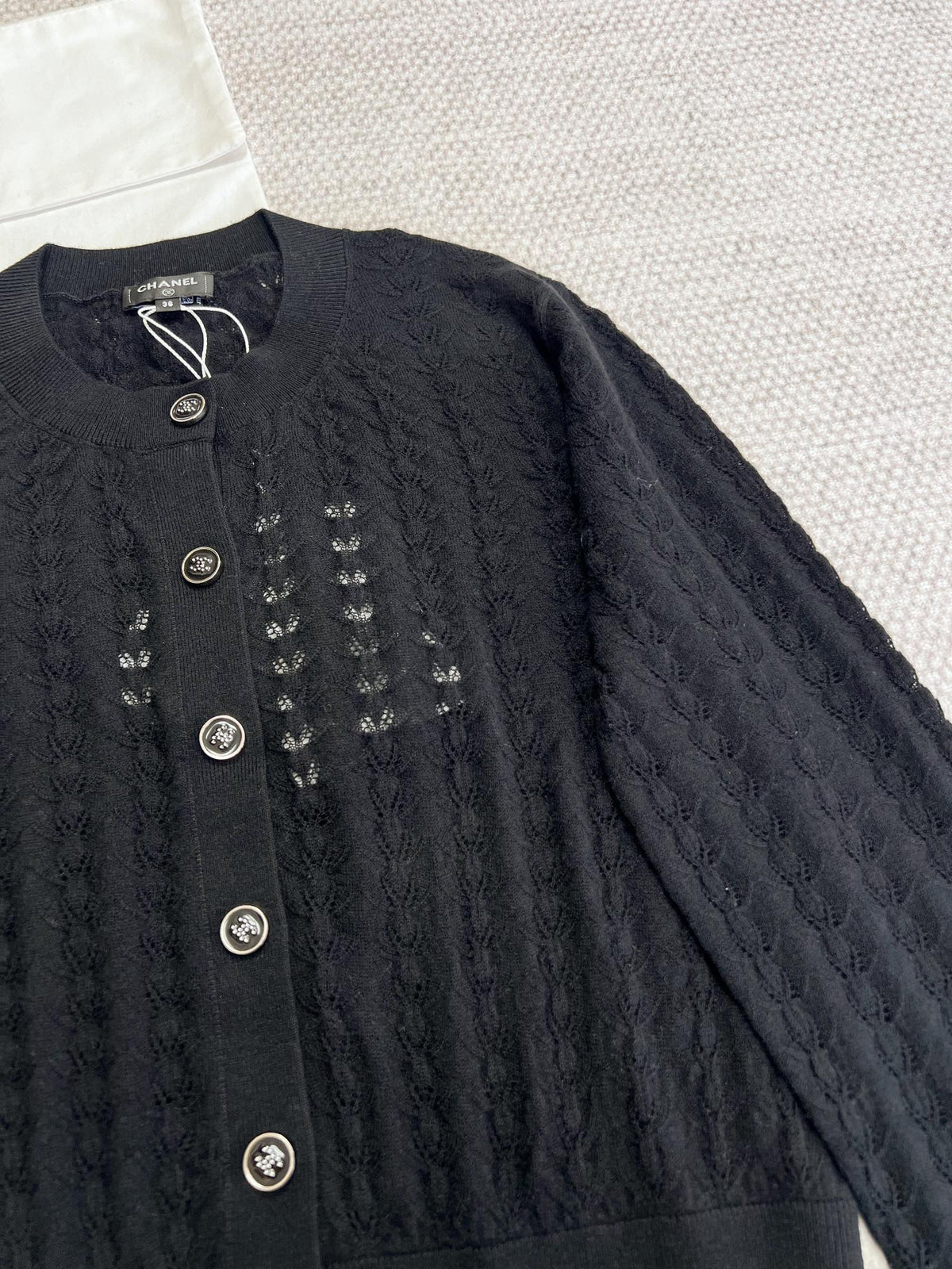 CC Cardigan Black Wool