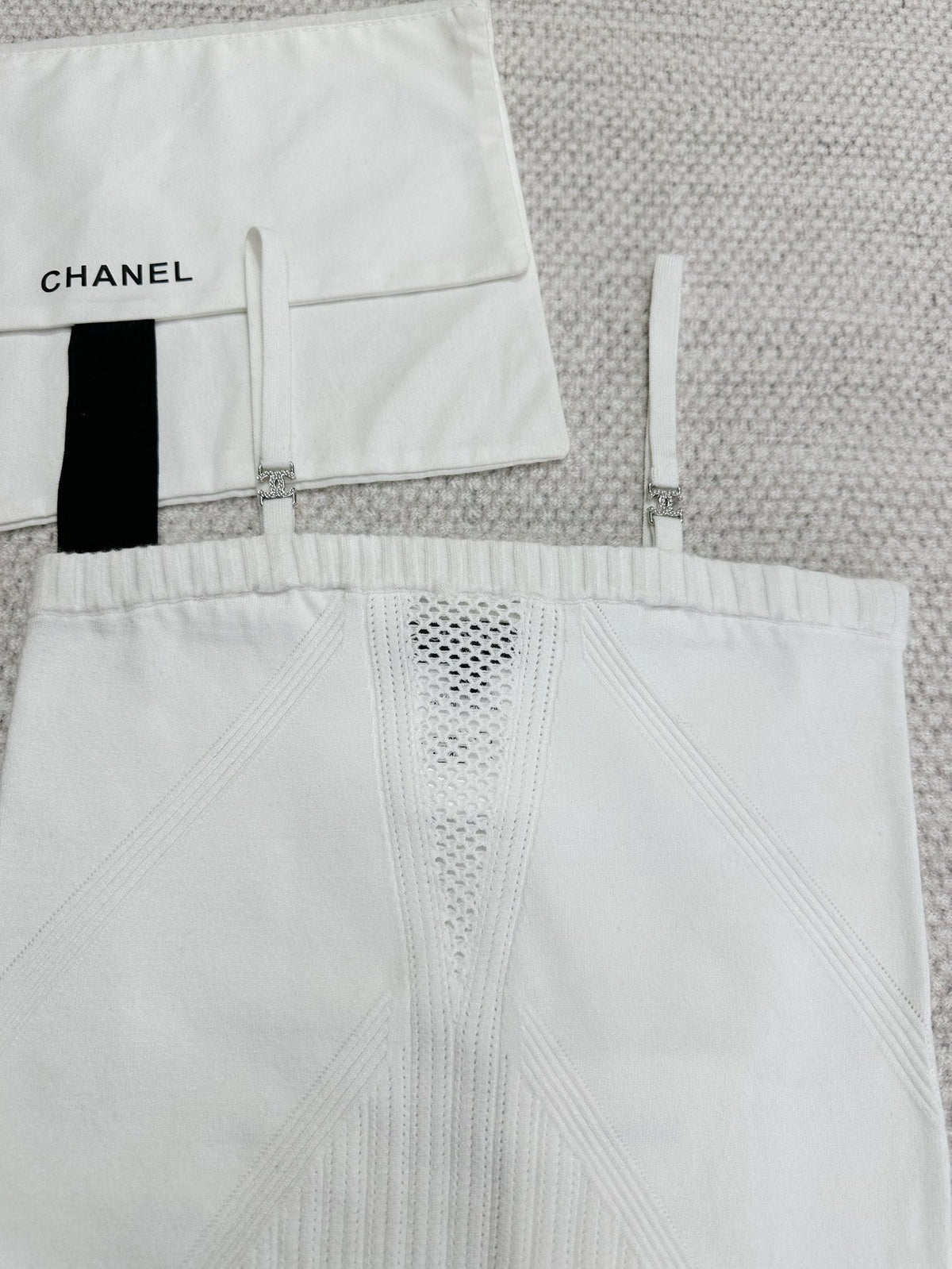 CC Sport Bra White Wool Viscose