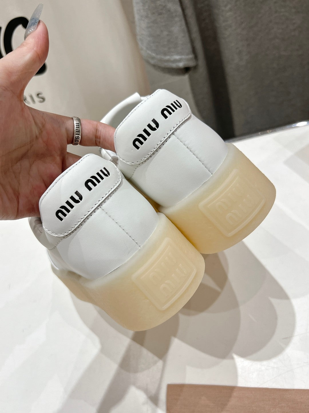 Miu Sneakers White Cowhide