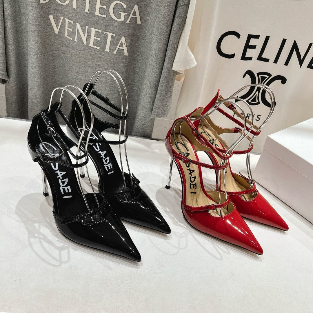 Casadei 25 Slingback 10.5cm Patent Calfskin
