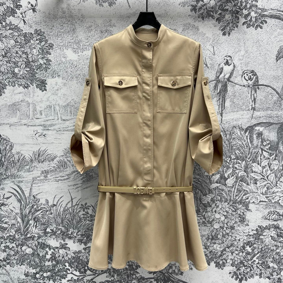 Loewe Dress Kaki Polyester Fiber