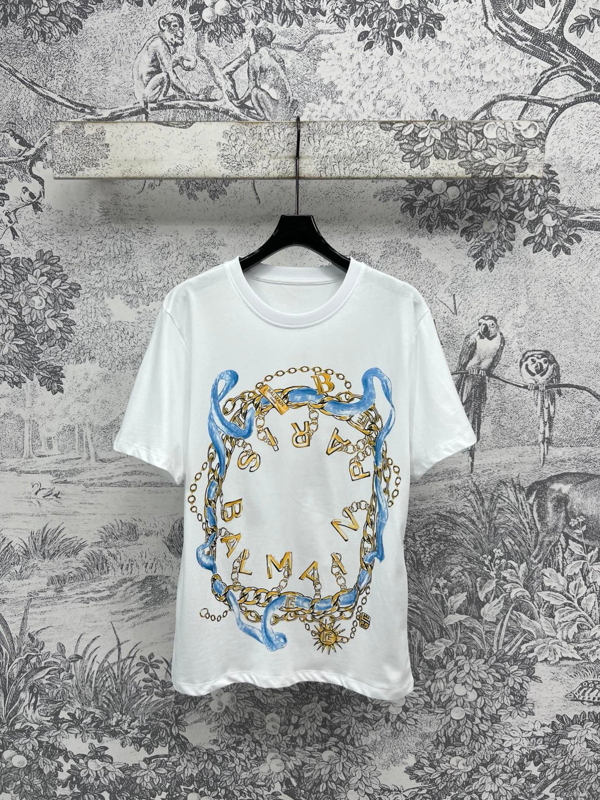 LV 25 Simple Basic Style Versatile T-Shirt White Cotton