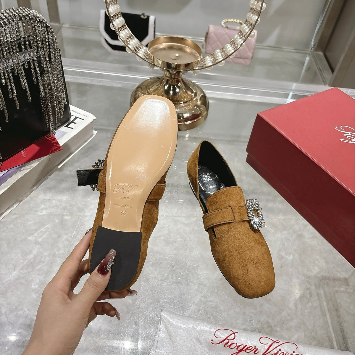 Viv 25 Loafer Brown Cowhide Lambskin 317467