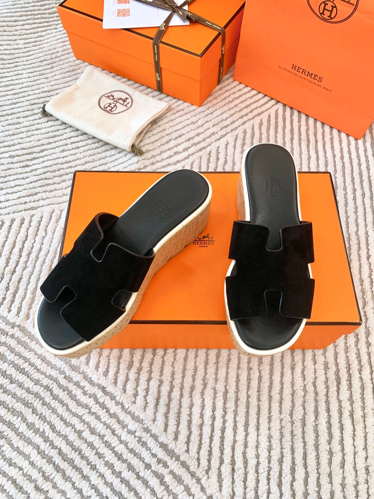 EZE 65 SANDAL BLACK SUEDE