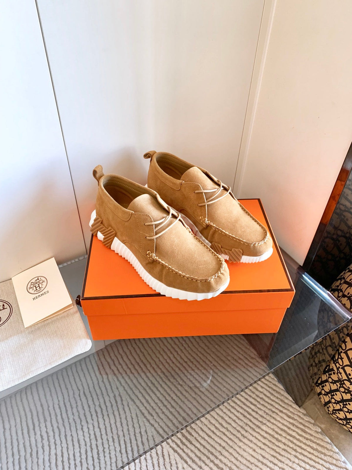 HM Increase Sneaker In Dark Beige Suede 993284