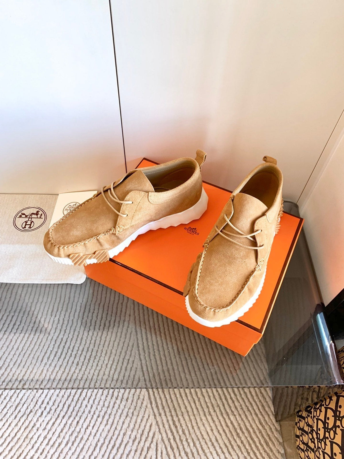 HM Increase Sneaker In Dark Beige Suede 993284