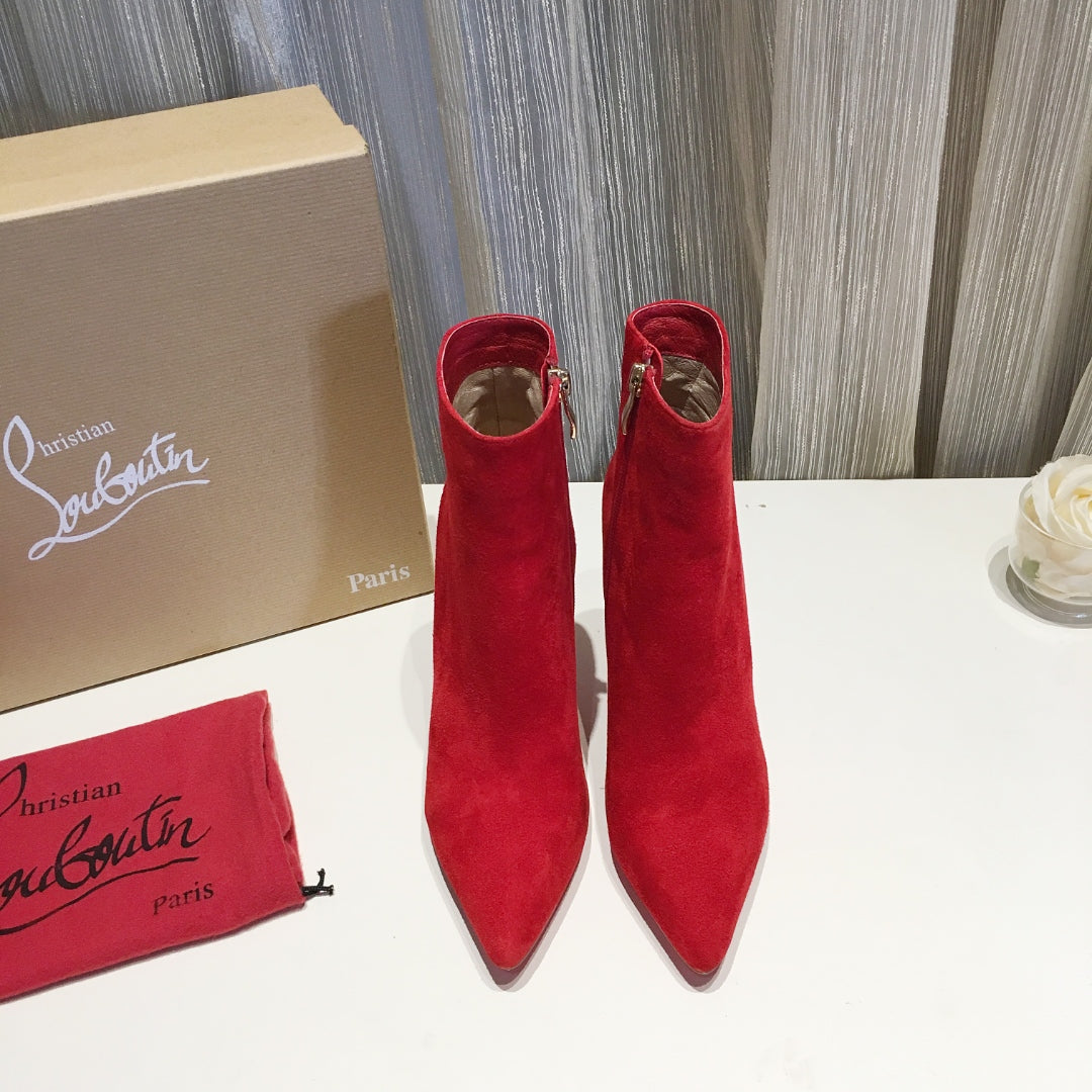 CL So Kate Booty Ankle Boots 100mm Suede Red