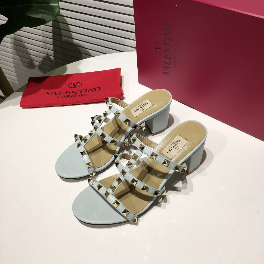 Valentino Rockstud Slide Sandal Leather 239516