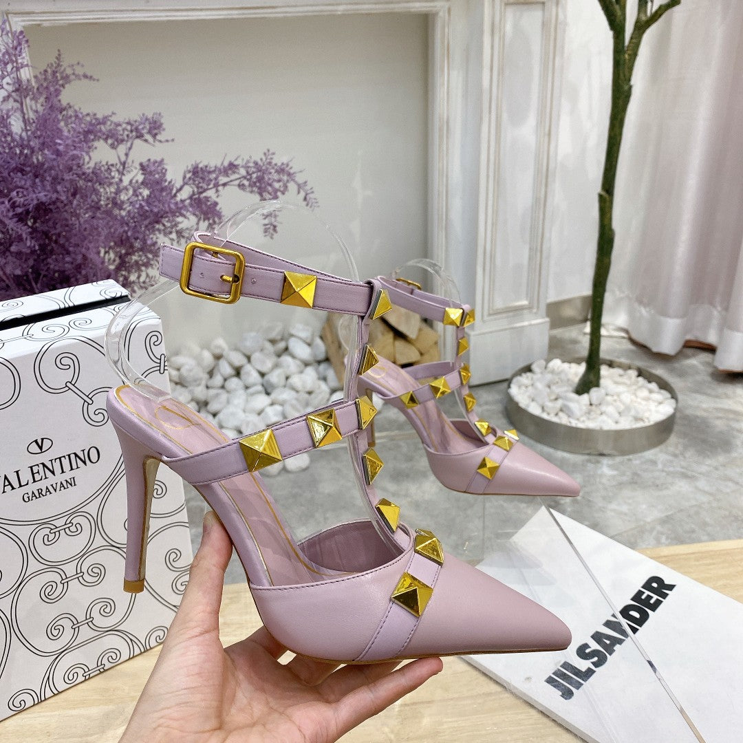 Valentino Rockstud Caged Pump 95mm Sheepskin 239531