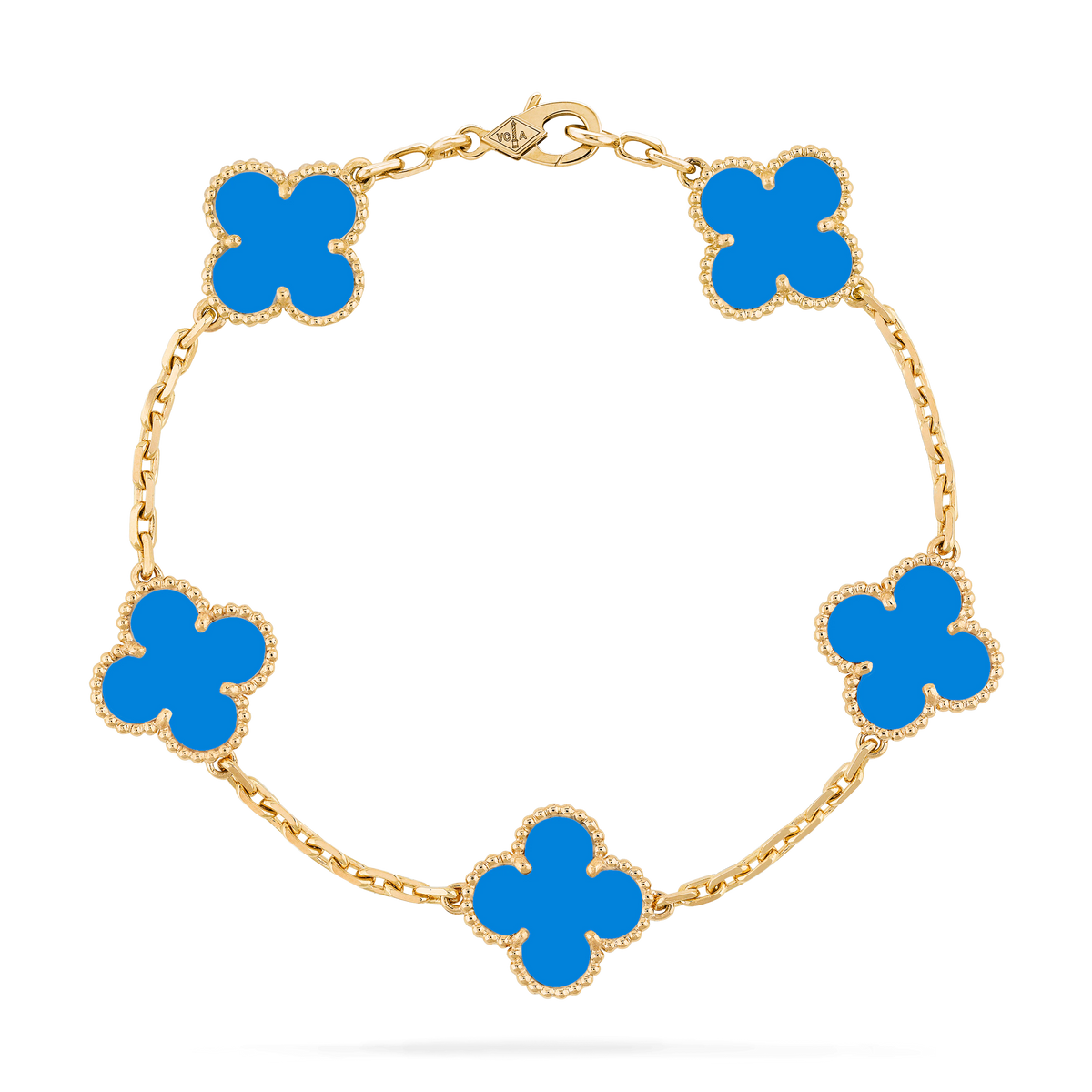 CLOVER AGATE GOLD BRACELET 5 MOTIFS