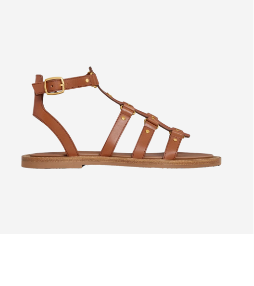 Celine Gladiator Style Sandal Brown Calfskin