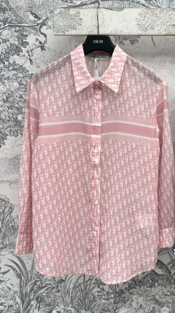 CD 25 See-through Shirt Black and Pink Polyester