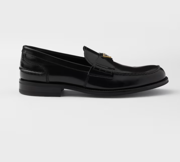 PRA BRUSHED LOAFERS BLACK LAMBSKIN
