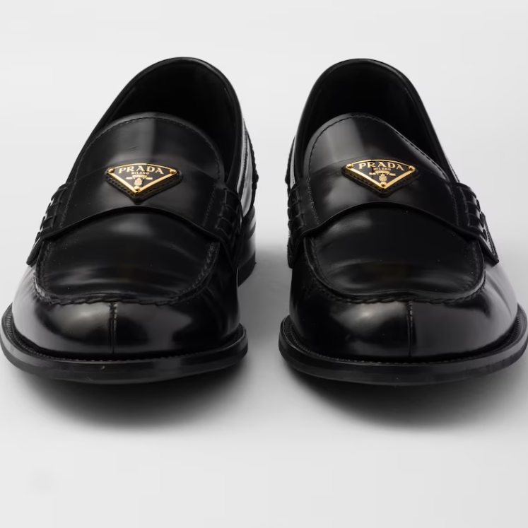PRA BRUSHED LOAFERS BLACK LAMBSKIN