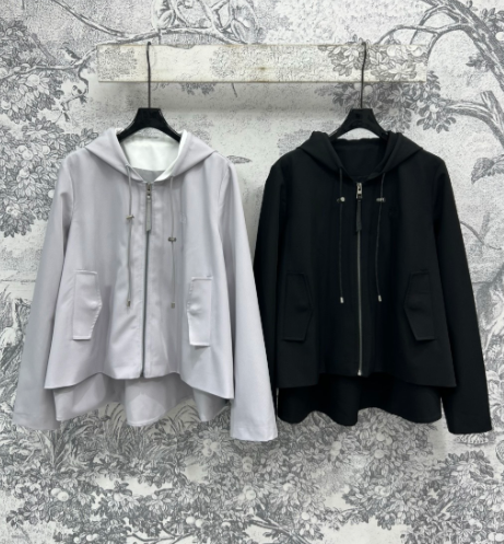 Loewe 25 Hooded Zipper Long-sleeved Jacket Polyester Rayon