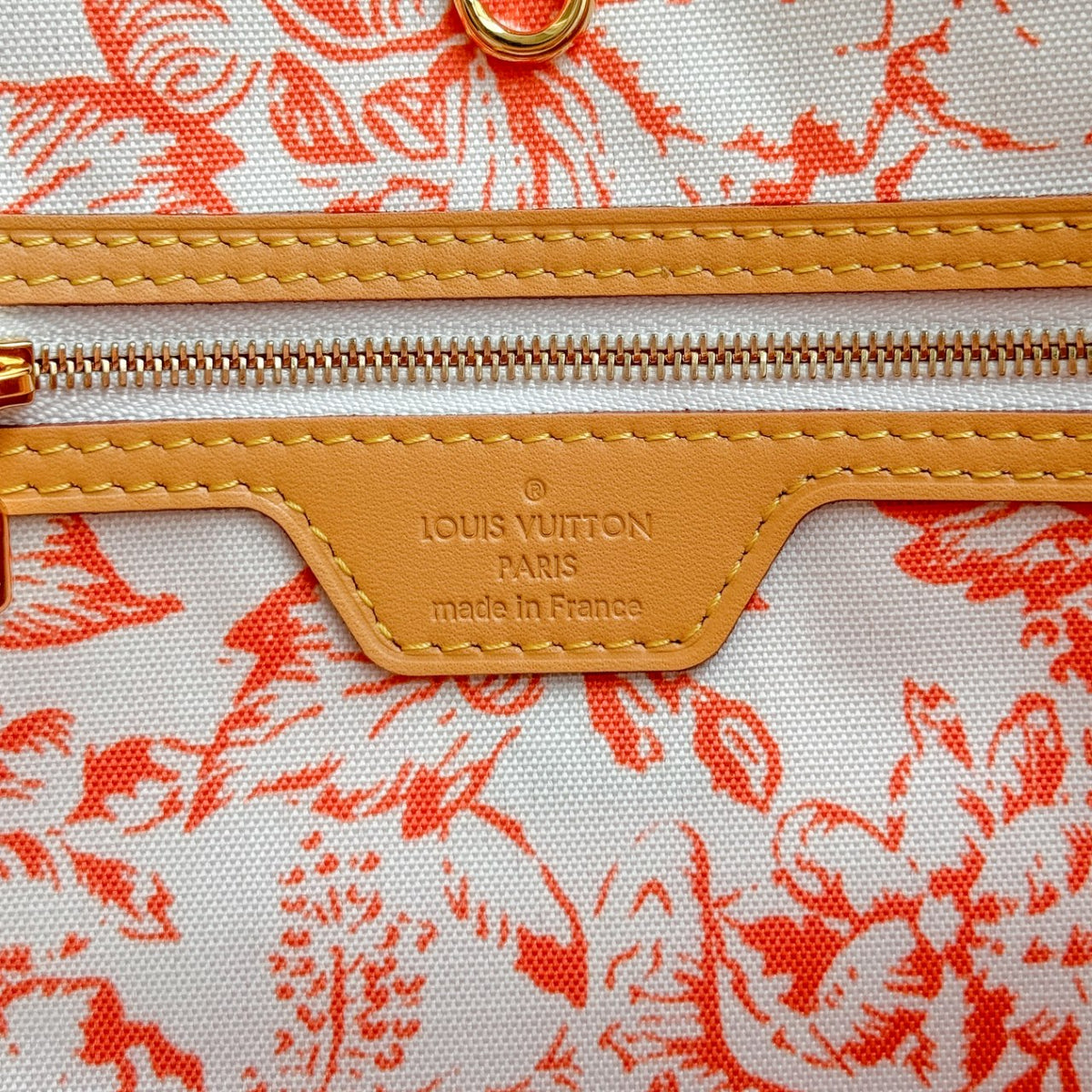 neverfull mm 31cm coral monogram canvas