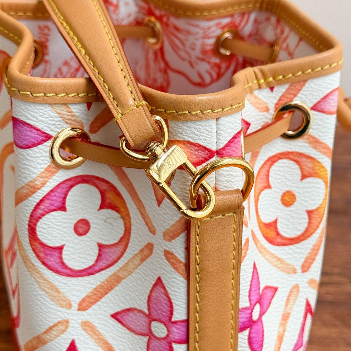 by the pool nano noe 13 coral monogram canvas