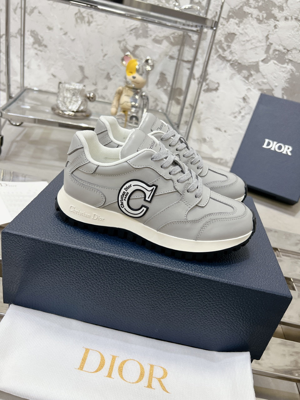 C'est Dior Sneaker 35mm Grey Cowhide