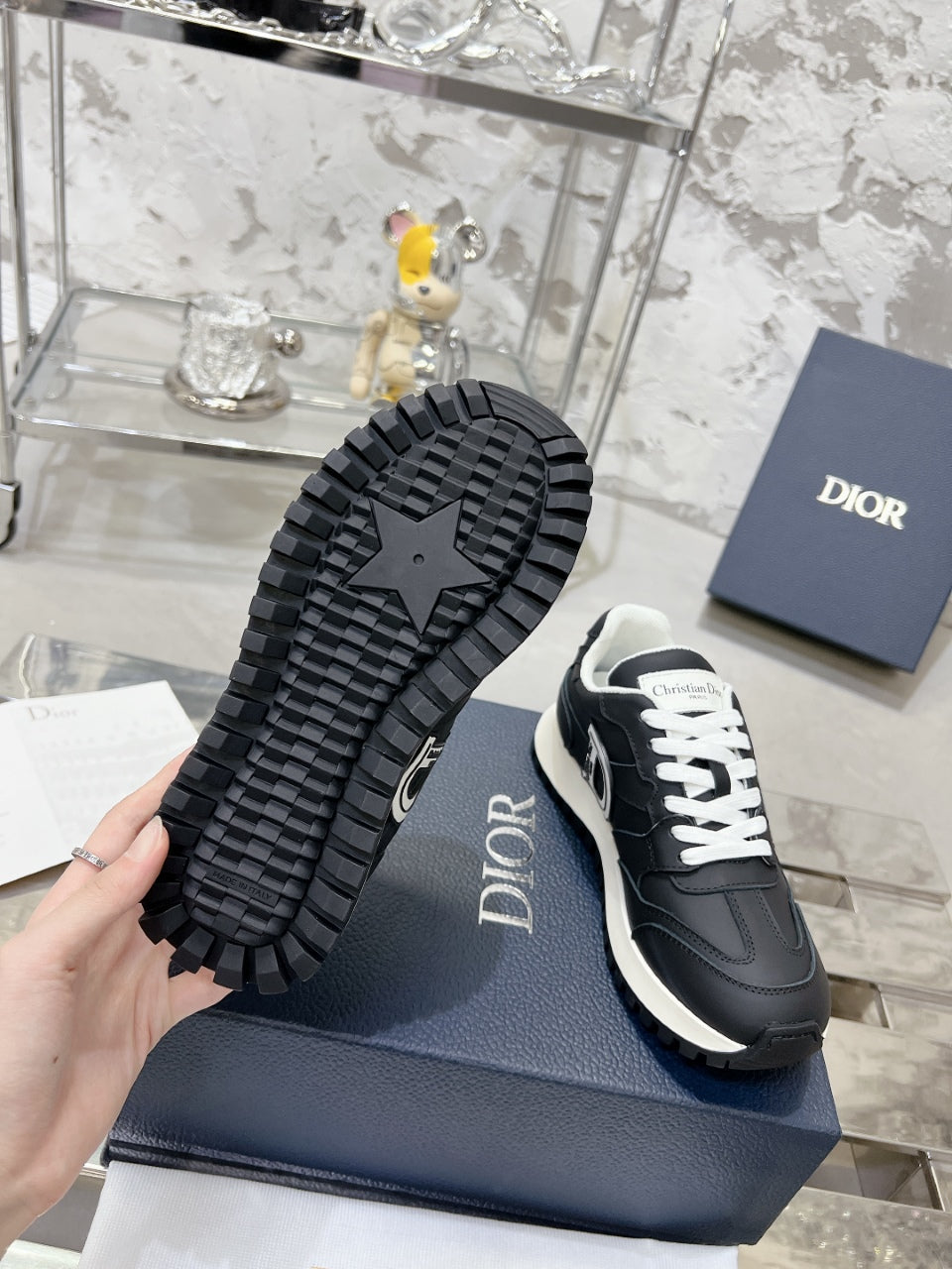 C'est Dior Sneaker 35mm Black Cowhide