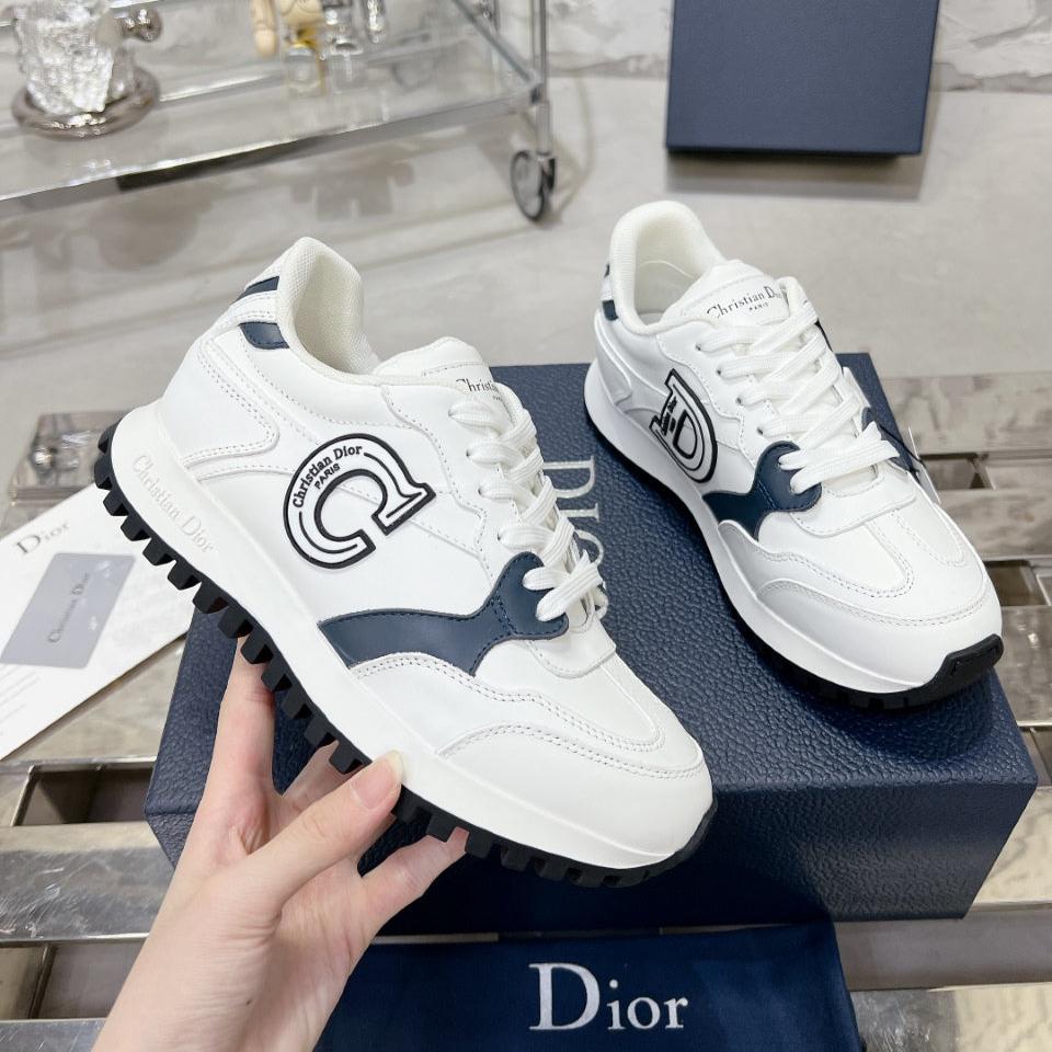 C'est Dior Sneaker 35mm White Mix Charcoal Blue Cowhide
