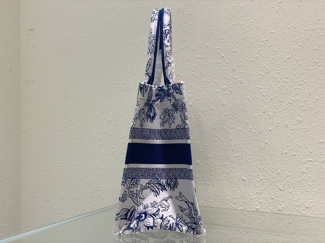 Medium CD Book Tote 36cm Jardin Botanique Blue