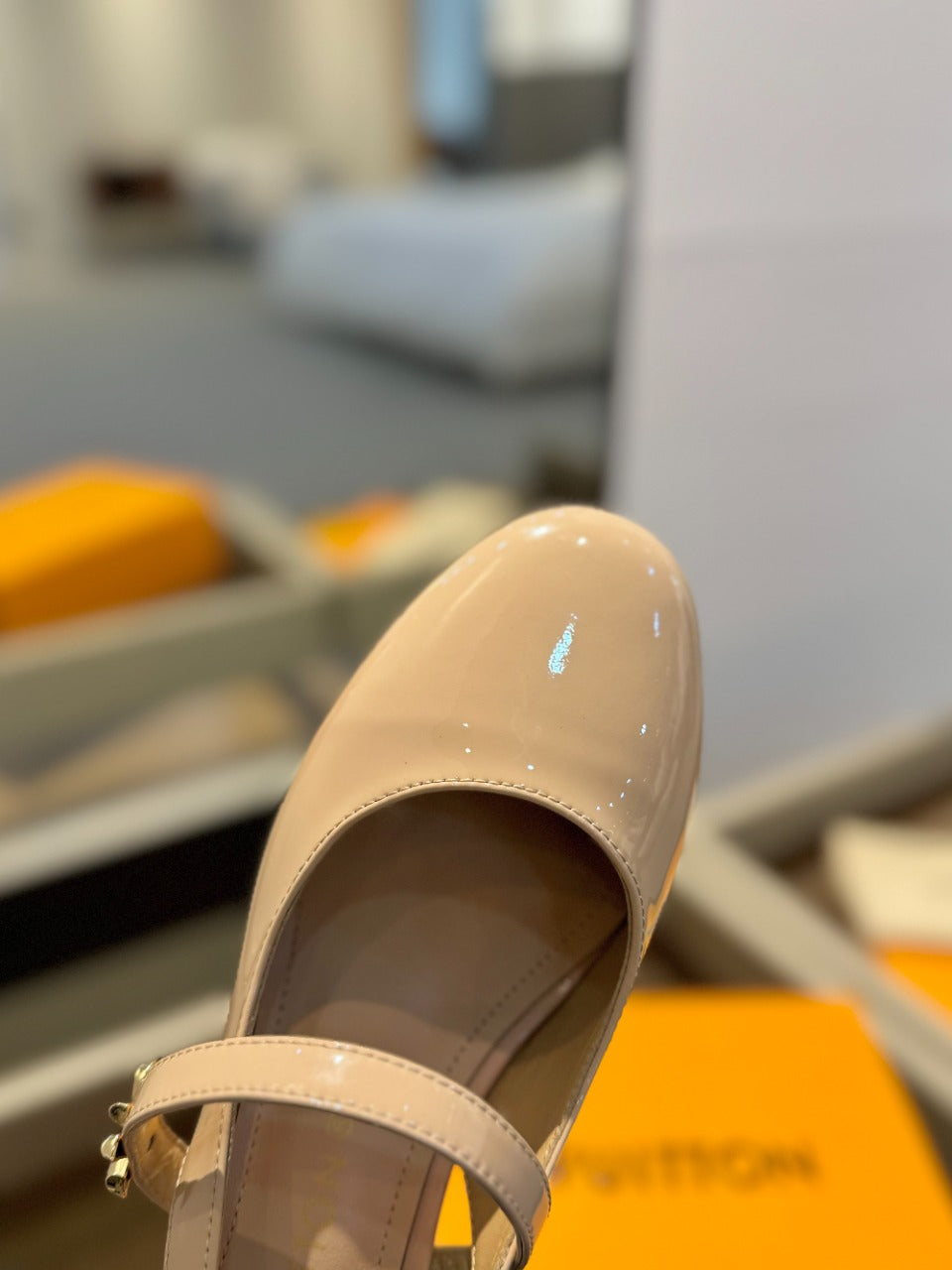 LV Romy Slingback Pump Glossy Beige Calfskin