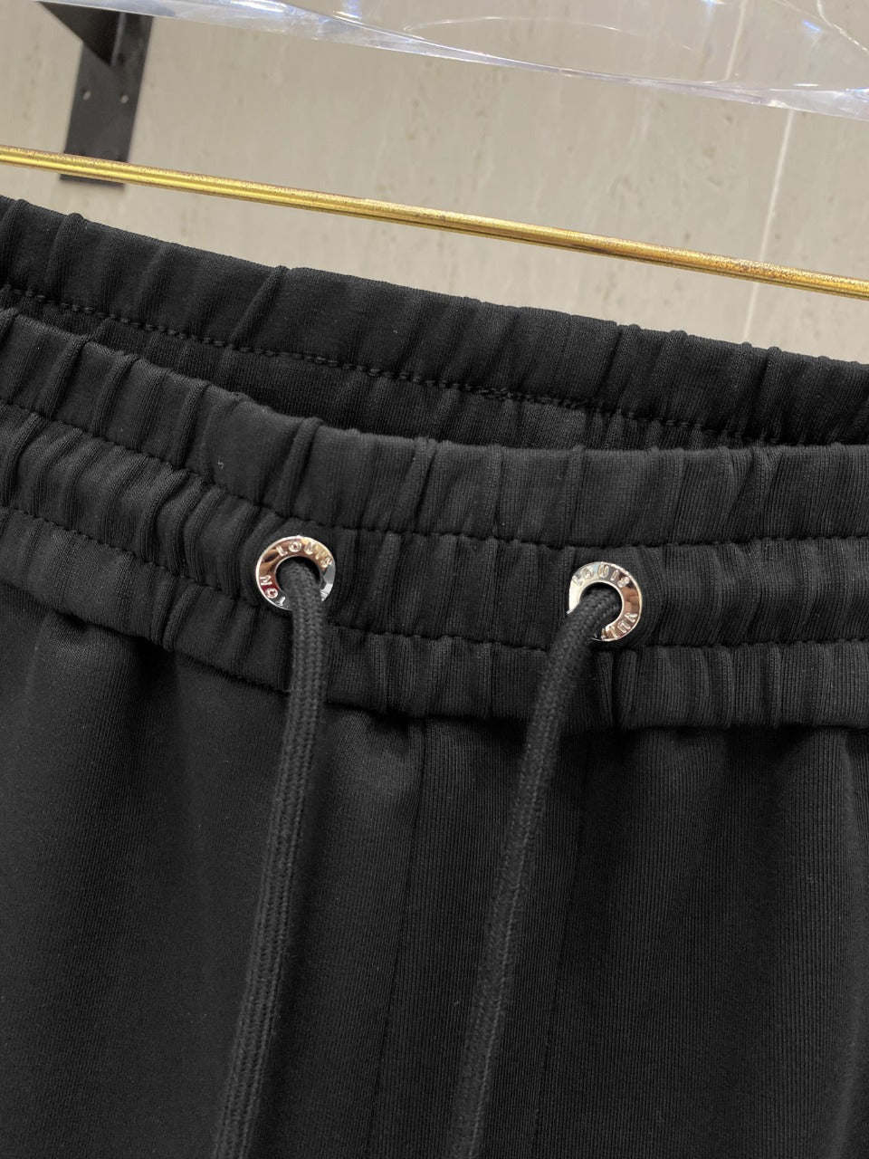 LV CASUAL SHORTS BLACK COTTON STRETCH FABRIC 239613