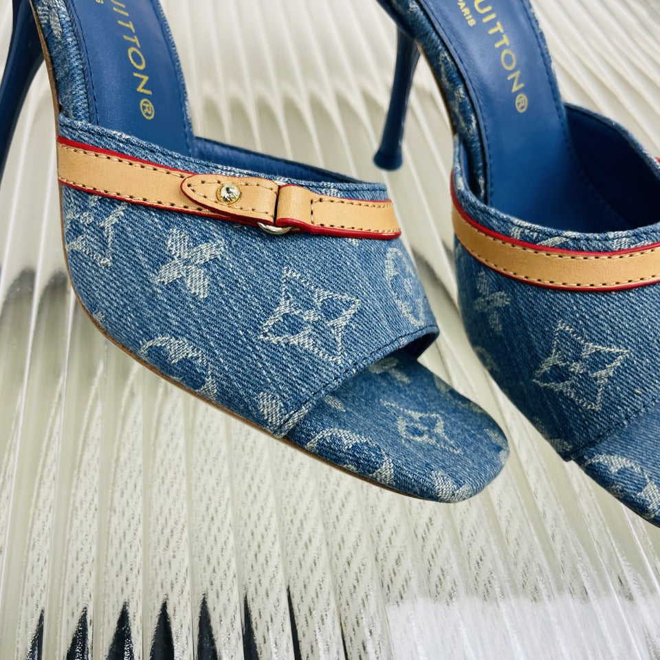 LV Neo Revival 85mm Blue Monogram Calfskin