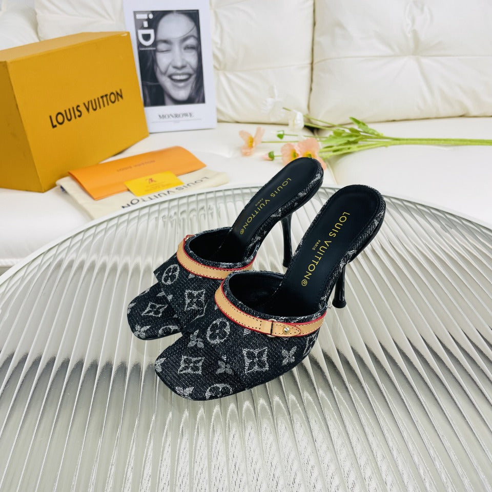 LV Neo Revival 85mm Black Monogram Calfskin